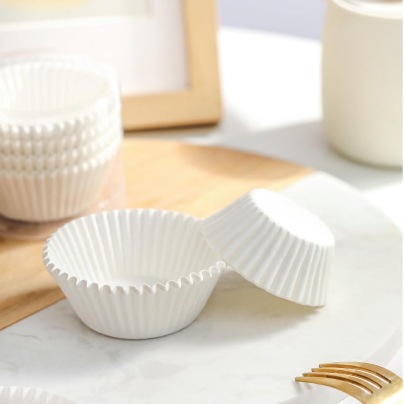 Prefer Green Non-stick 500 Count Standard White Cupcake Liners for Baking, Food-grade Cupcake Wrapper, Greaseproof Parchment Muffin Liners,Baking Cups for Cupcakes, Muffins, Nuts - Image 5